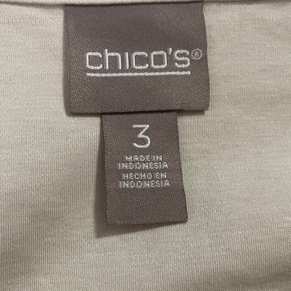 Chico's Knit Embellished Top, Light Taupe, XL - Picture 5 of 7